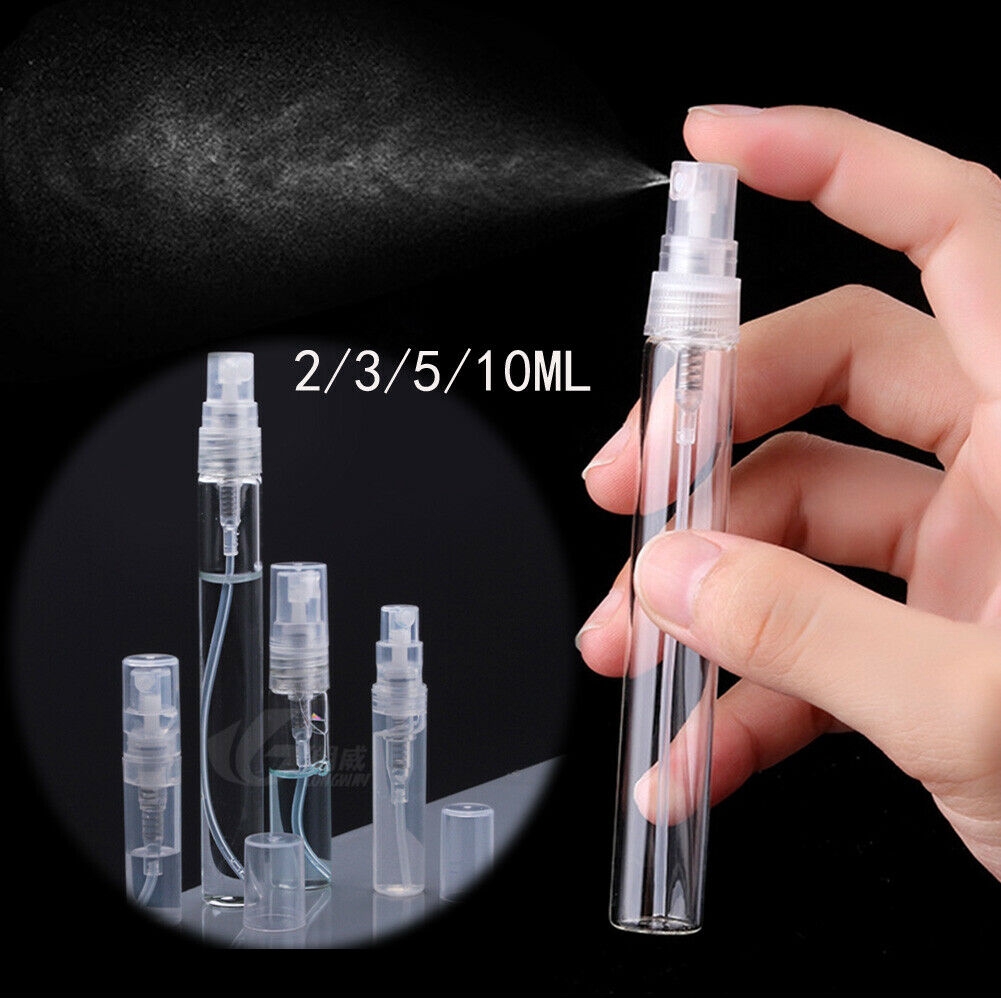 5Pcs 2/3/5/10ML Portable Mini Perfume Bottle Glass Empty Cosmetics Bottle Sample Test Tube Bottle Thin Glass Vials. 