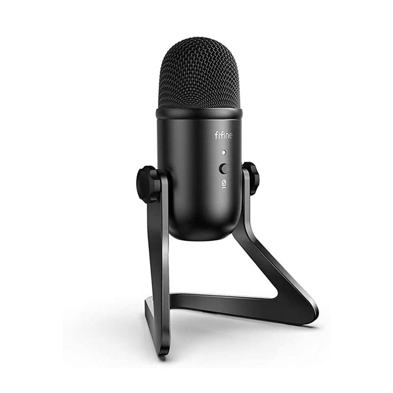 FIFINE K678 USB Microphone For Recording Streaming On PC And Mac, Gaming Mic With Headphone Output & Volume Control, Mic Gain Control, Mute Button For Vocal, YouTube. 