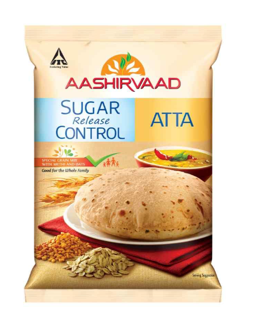 Aashirvaad Sugar Release Control Atta, 1kg Pack, Low GI (Glycemic Index) Atta for Diabetics, A Blend of Whole Wheat, Pulse and Legume Flours