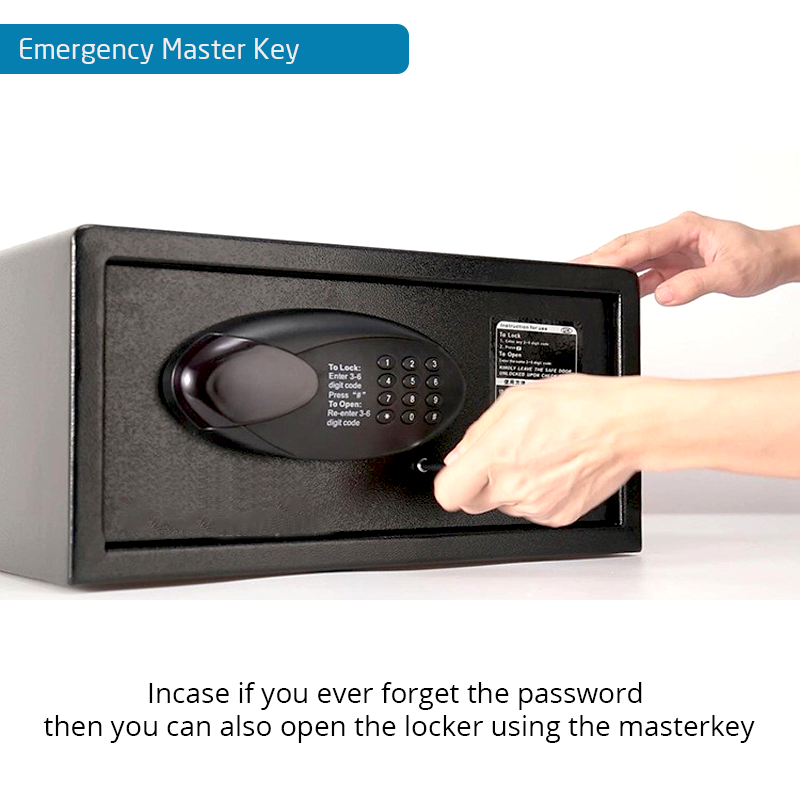 Digital Locker Safe Box Zymak HS-320 Locker Box Vault Affordable Price Security Safes Locker For Laptop Files Documents Valuables Hotel Safe Locker. 