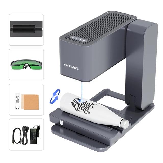 DAJA C1 Windows Mac Engrave leaves wood Plastic Painted Leather Laser Engraver Portable Laser Engraving Machine for Mobile. 