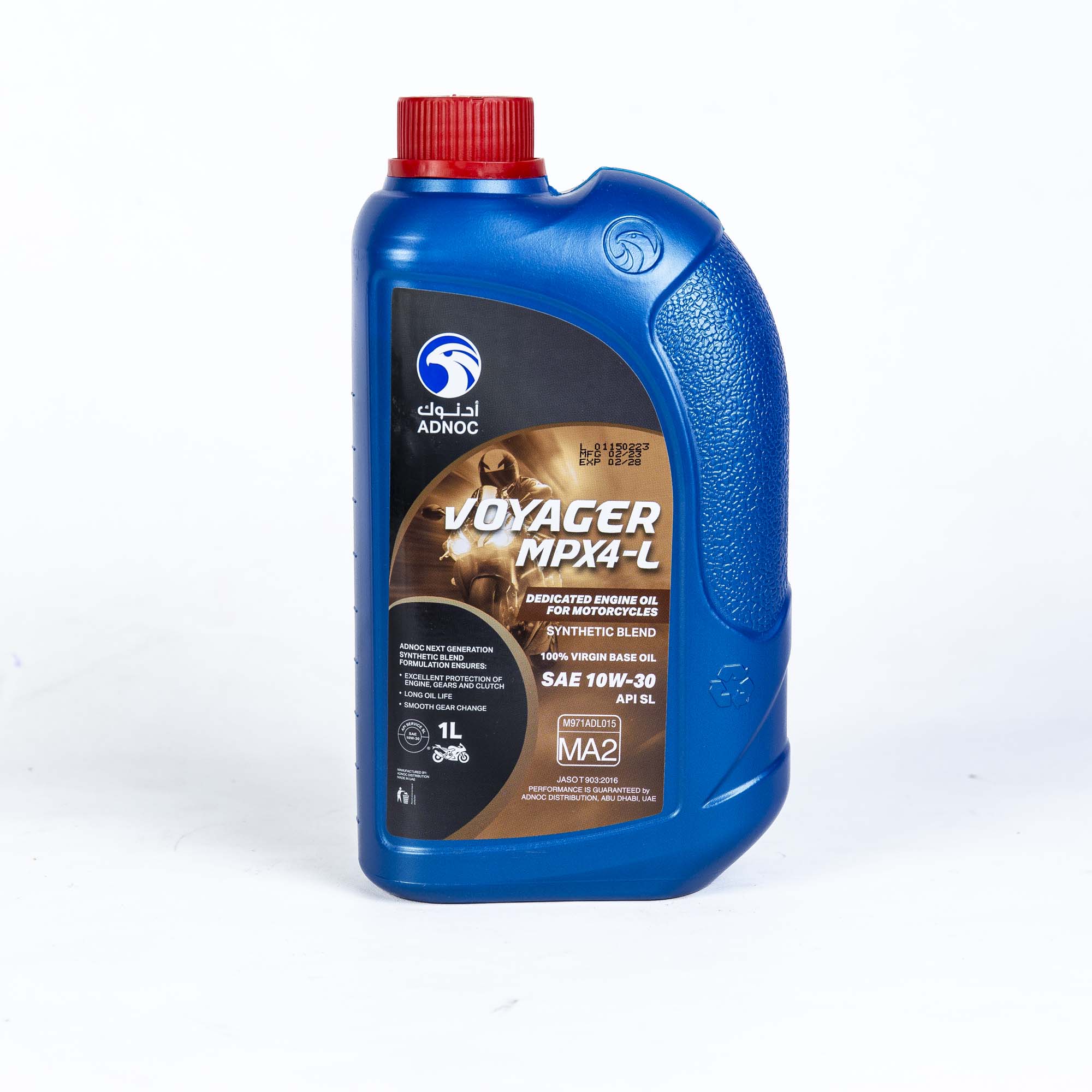 Voyager MPX4-L, SAE 10W-30, API SL/MA2, Synthetic Blend Motor Cycle Engine Oil_1 Liter. 