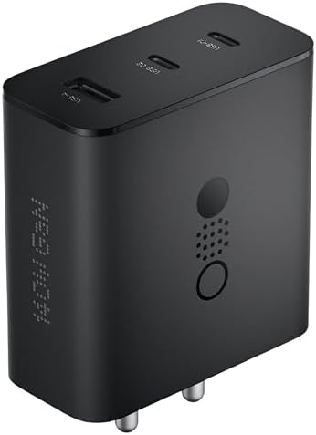 CMF by Nothing 140 W Power GaN 5 A 3 Port Mobile Charger with Detachable Cable  (Dark Grey, Cable Included)