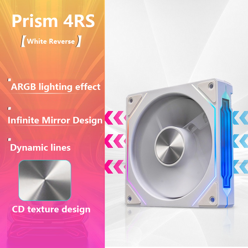 OCNG Prism 4RS ARGB CPU Fan 120mm Infinity Mirror Design 5V 3PIN Motherboard Lighting Sync 4PIN PWM Case Cooler Fan. 