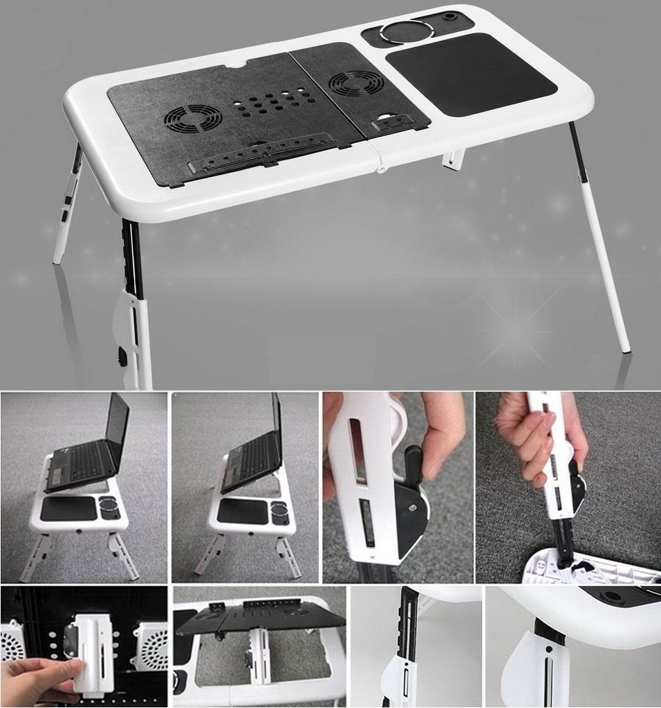 Laptop Table with Cooling Fan plastic folding table. 