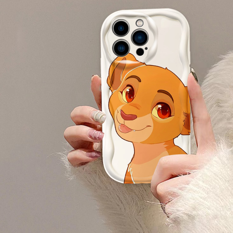 The Lion King Cute For Samsung A55 A54 A53 A52 A35 A34 A33 A32 A25 A24 A23 A22 A21S A15 A13 A14 5G Wave Oil Back Phone Case