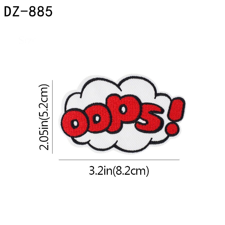 1 PCS Pop Style Text Patch for Clothing Embroidery Sewing Applique Funny Graffiti Patch DIY Jacket Windbreaker Jeans Bag Garment. 