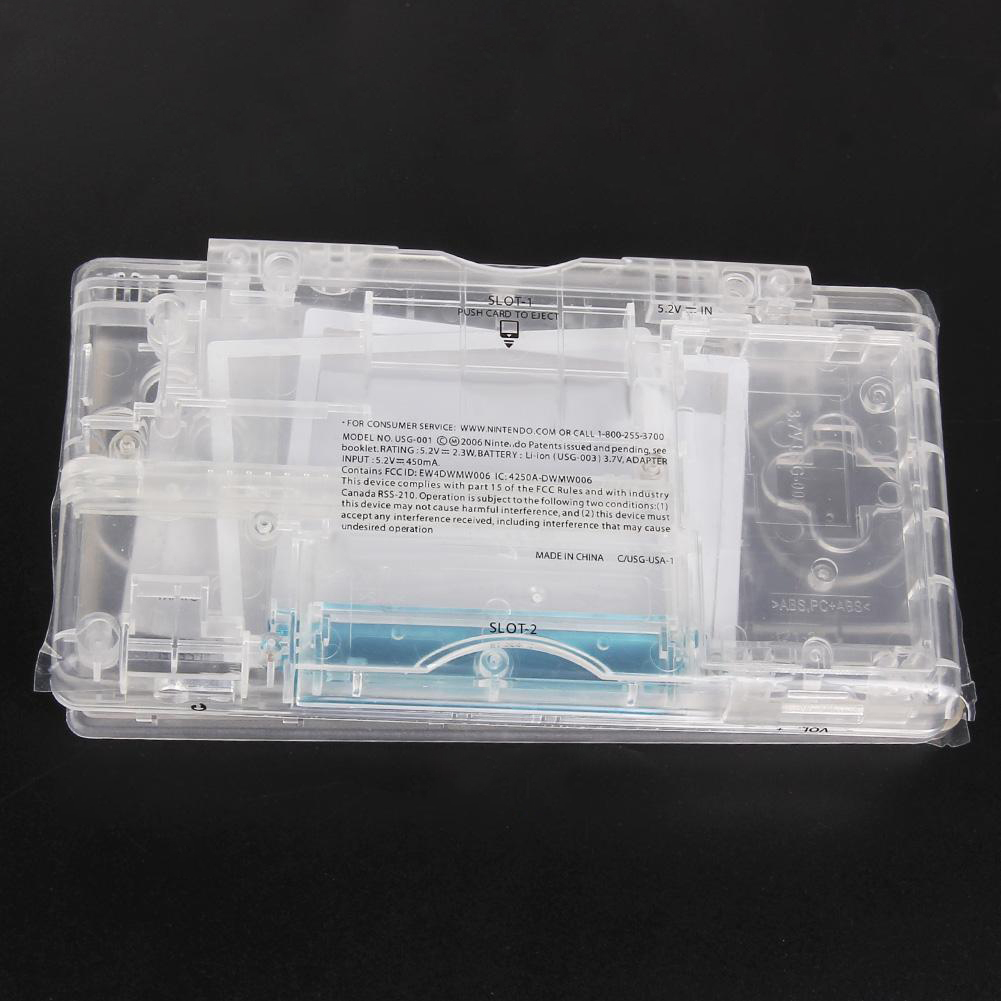 Replacement Transparent Housing Shell Screen Lens Case for Nintendo DS Lite. 