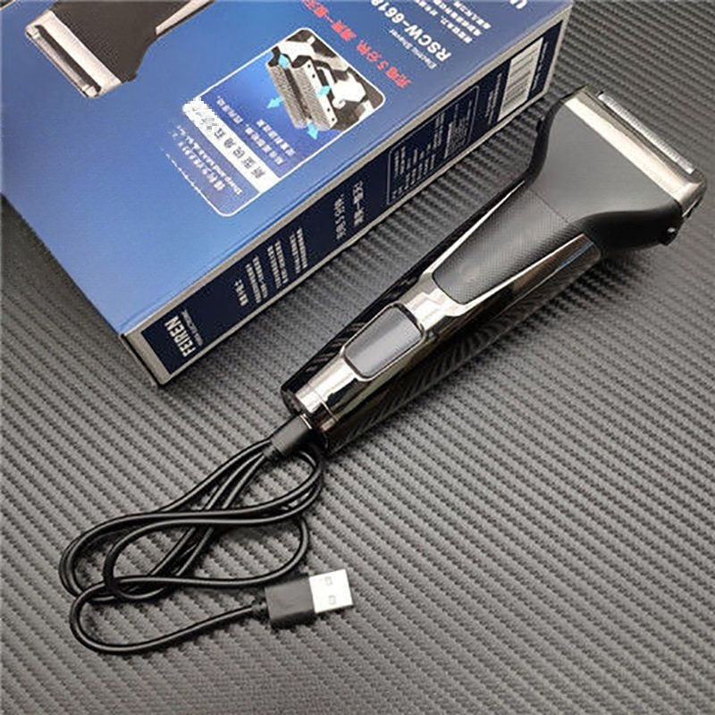 German electric shaver for men with digital display, high-power dual-head rechargeable shaver, smart fast-charging shaver. 