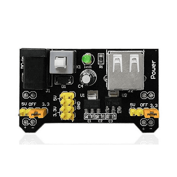 MB102 Breadboard Power Supply Module Solderless 3.3V 5V Breadboard Power Supply Module For Arduino DIY Do Not Need Any Cables For Power Supply. 