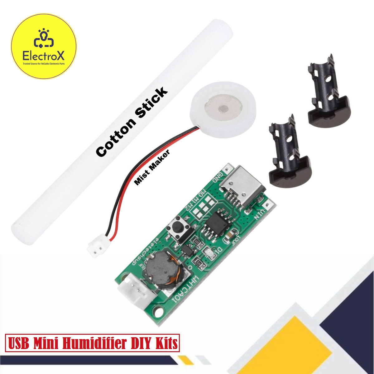 DIY Ultrasonic Mist Maker Humidifier with USB Circuit Board and Atomization Plate. 