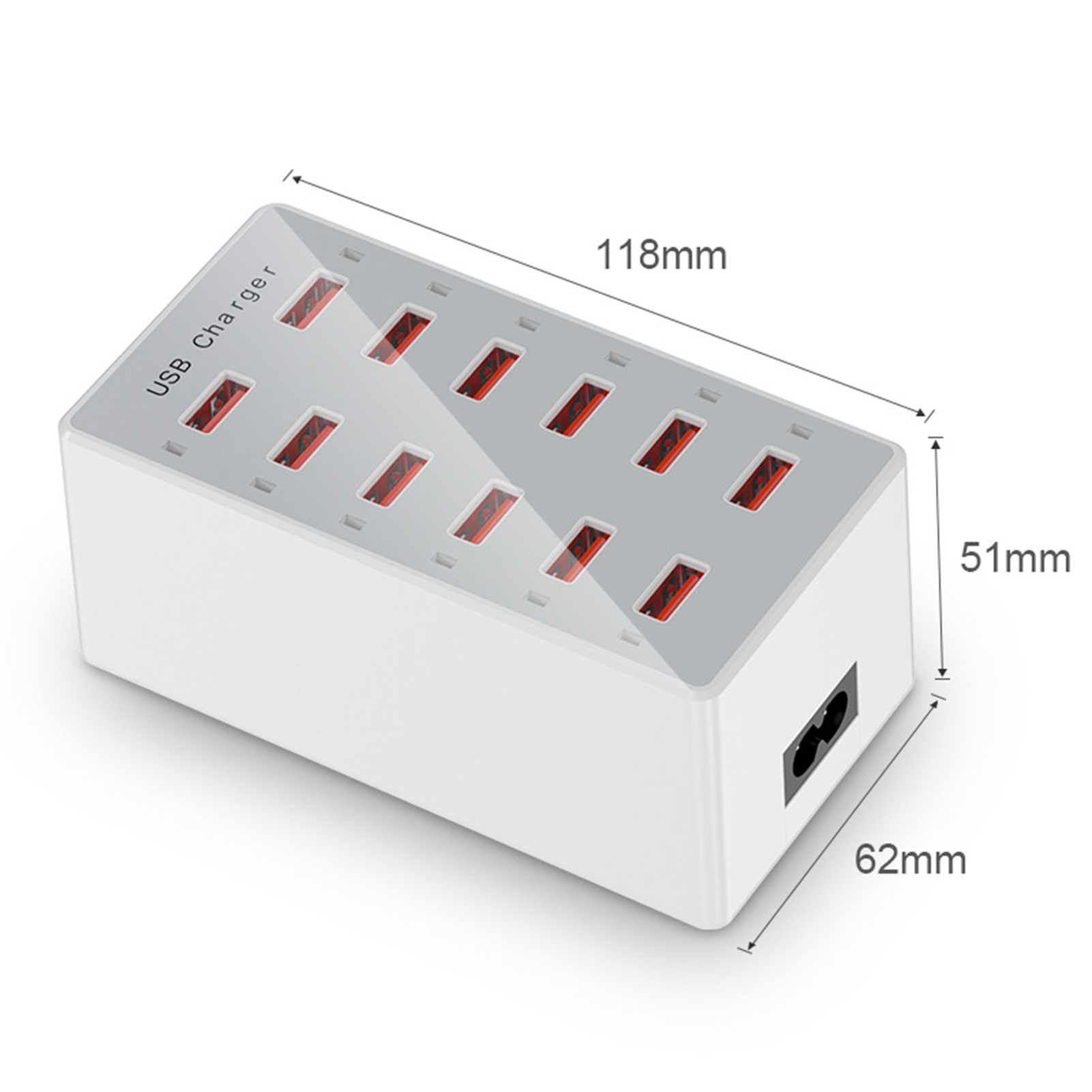 USB Row Socket Double Cooling Multi 12 Port USB Power Station. 