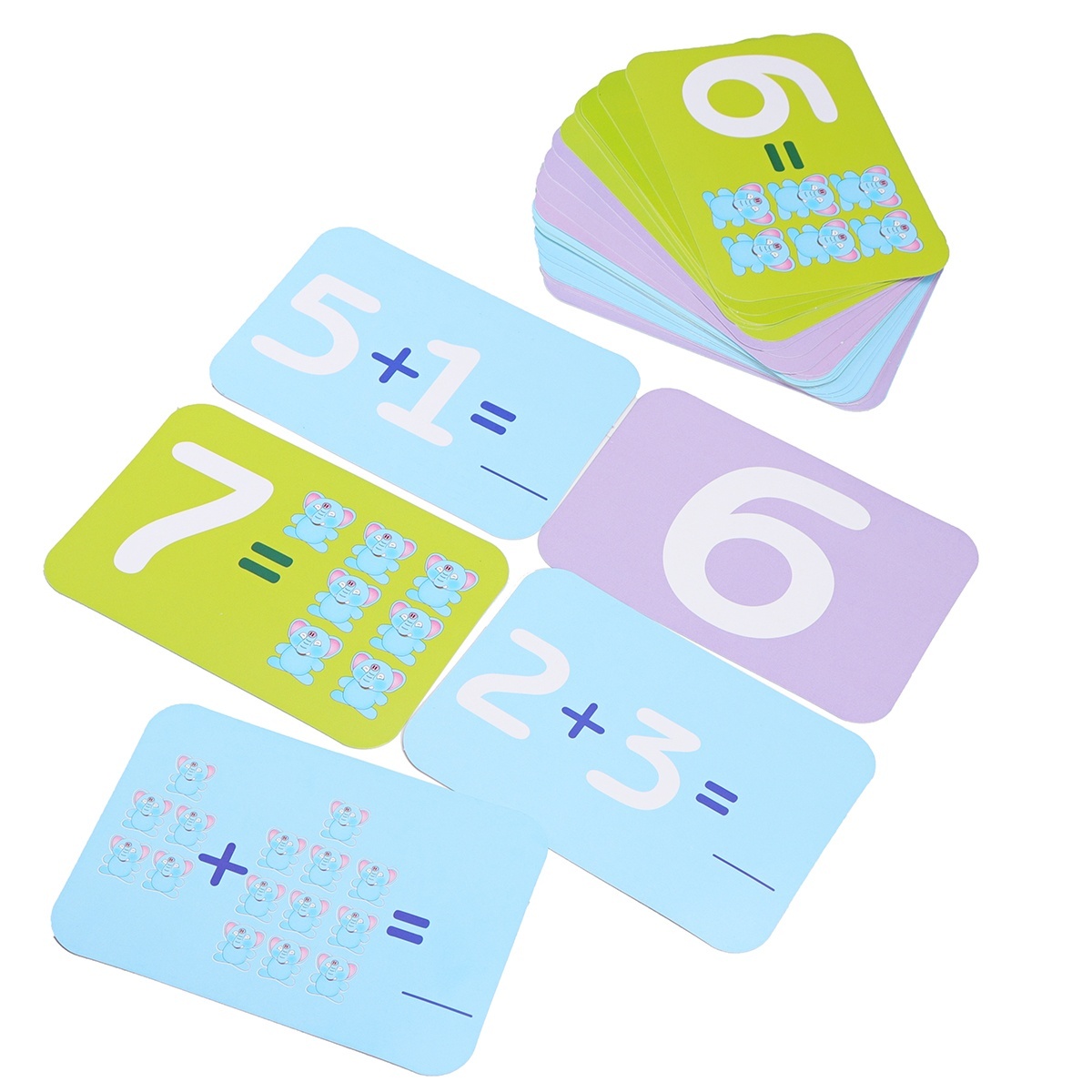63PCS 60 Questions Full Set Transparent Mathematical Balancing Scale Arabic Numbers Toy for Kids Preschool Toddler Games Kindergarten