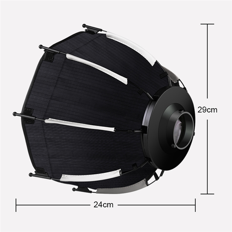 30cm Octagonal Softbox Mini Bowens Mount Quick Release Honeycomb Grid Softbox for ZU60 or M60 COB Fill Light Studio. 
