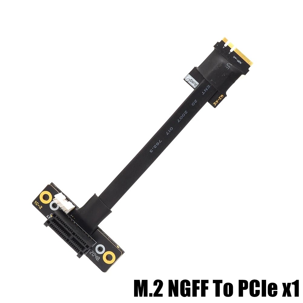 mPCIe to M.2 key A.E. extension cable , mini pcie mPCI-e Card to NGFF M2 A.E. slot extension adapter cable Customized Length. 