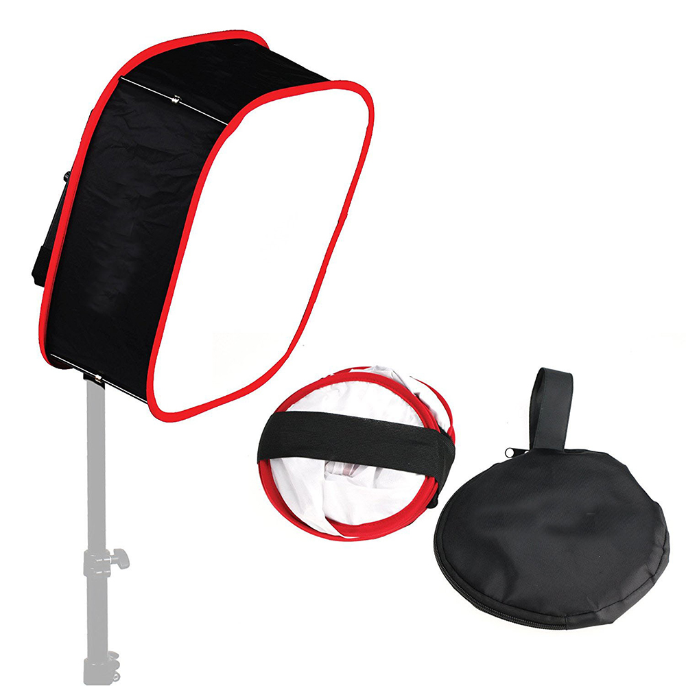 Portable Foldable LED Light Diffuser Soft Box Flash Speedlight Bounce Head Softbox for Photography Video Product Shooting with Carrying Bag. 