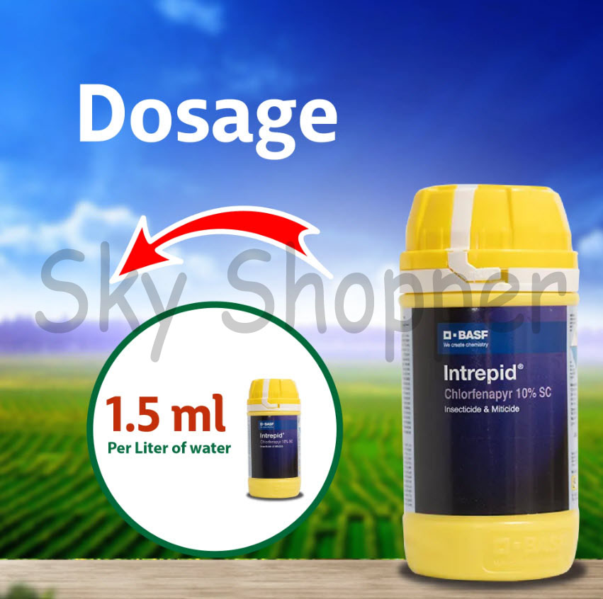 Intrepid Insecticide Chlorfenapyr 10% Sc. 100 ML Repack for better result for your plant.. 
