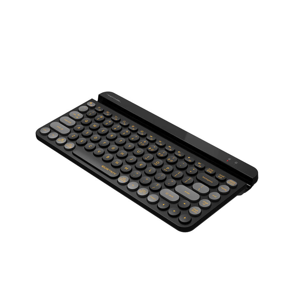 A4tech Fstyler FBK30 Multi-Mode Wireless Keyboard - 2.4G & Bluetooth Connection - Mobile/Tablets Stand - Round Keycaps - Compact Size - Compatible with Windows / Mac / iOS / Android - Blackcurrent. 
