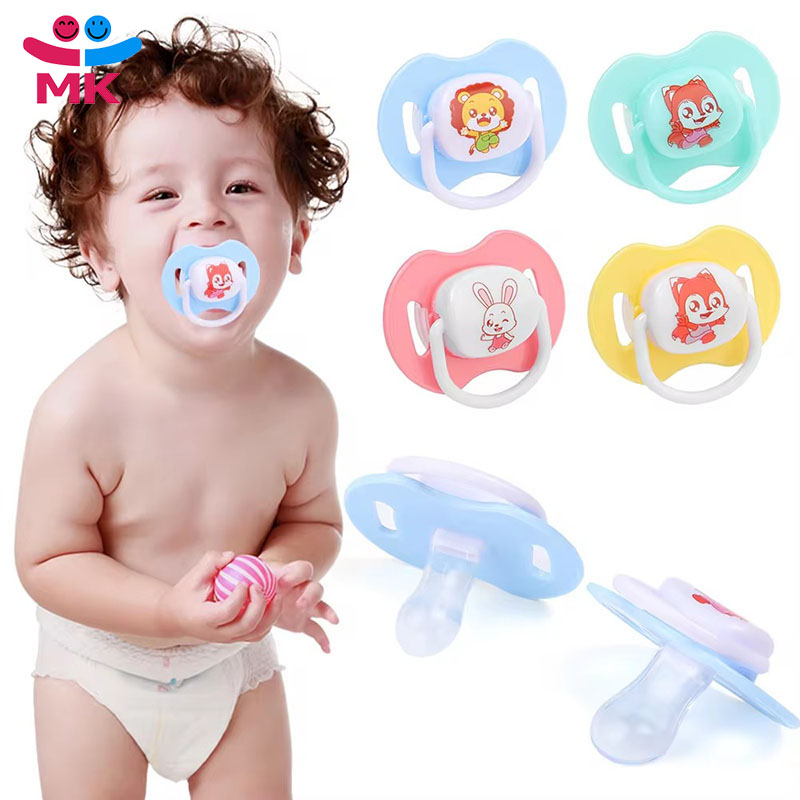 Cartoon Silicone Baby Pacifier with Cover BPA Free Safety Soft Material Convenient Carry Sleeping Baby Pacifier Easy To Hold Baby Pacifier Soother Toys