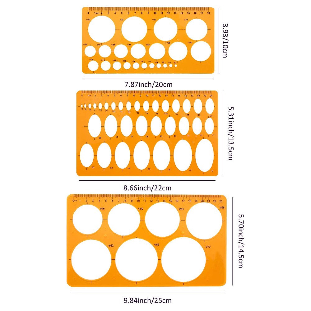 Circle Template Plastic Circle and Oval Templates Measuring Templates For Building Formwork Drawings. 
