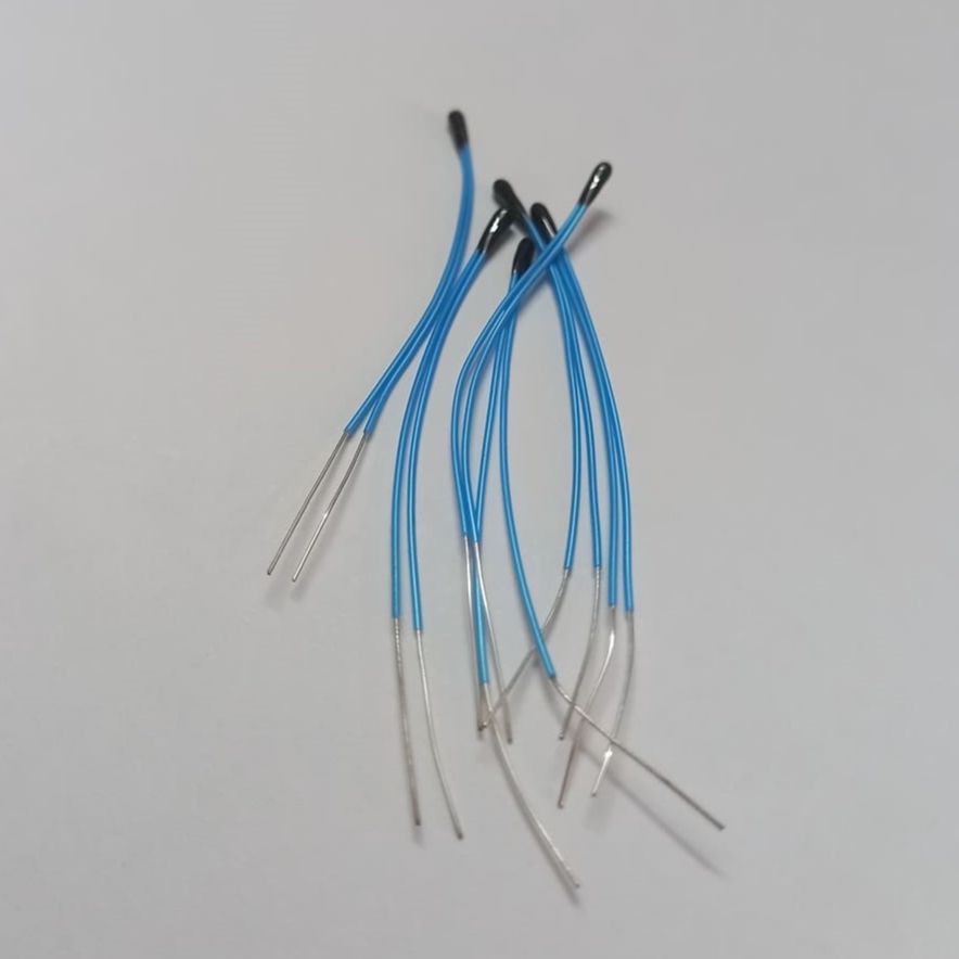 3Pcs 10K NTC Thermistor Temperature Sensor Black Epoxy Bead Probe 55mm 103 Without Connector For General Purpose. 