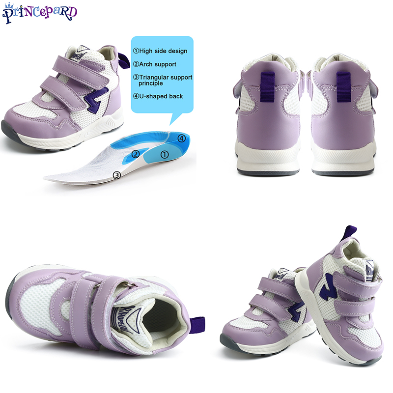 Orthopedic Corrective Shoes for Kids and Toddlers,Children High Top Boots with Ankle and Arch Support for Prevent Tiptoe Walking. 