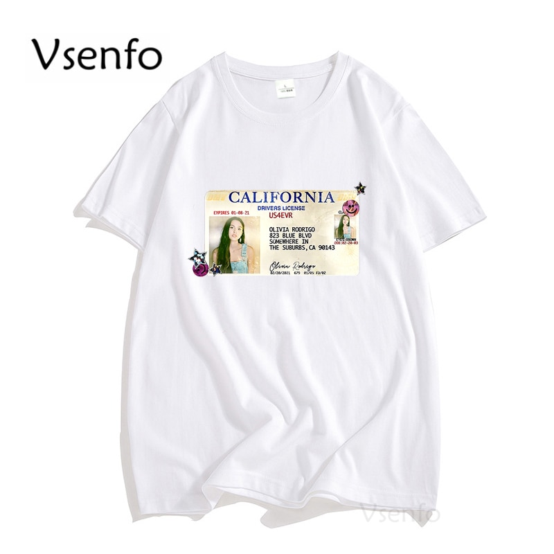Olivia Rodrigo Merch T Shirt Men Summer Driver License Olvera Male Print Tshirt Unisex Cotton Short Sleeve Streetwear Clothes. 