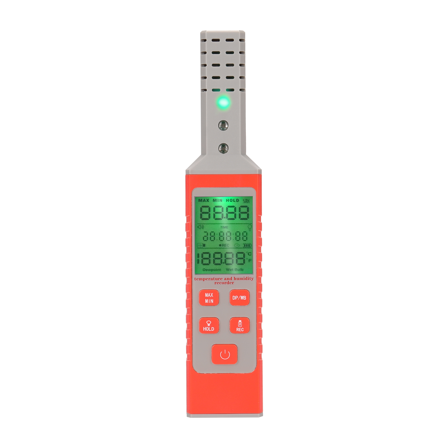 KOGEEK TC-100A Handheld USB Temperature and Humidity Recorder °C/°F Switchable Manual Measuring Device. 