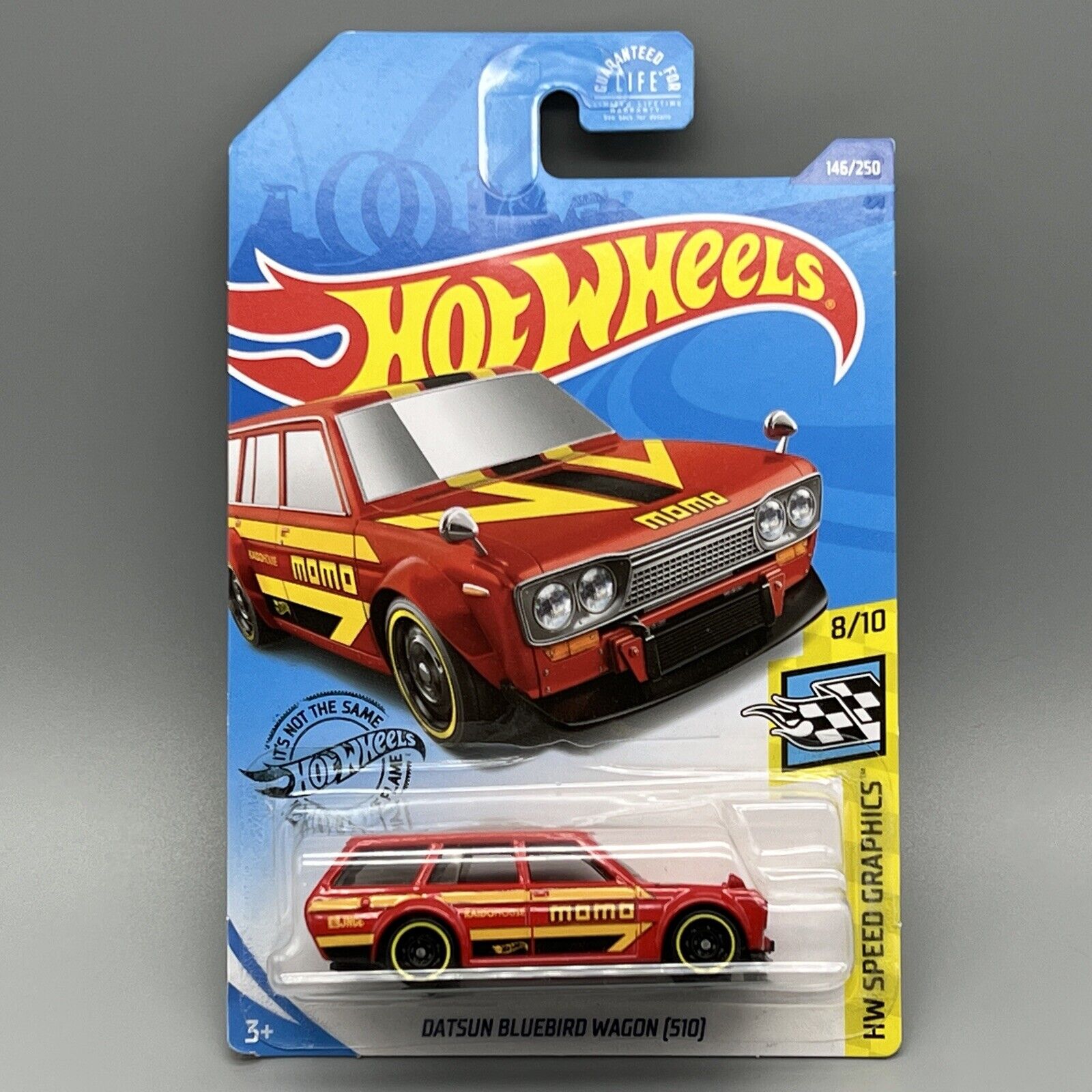 Hot Wheels (Mainline) Datsun Bluebird Wagon (510) Red MOMO Edition