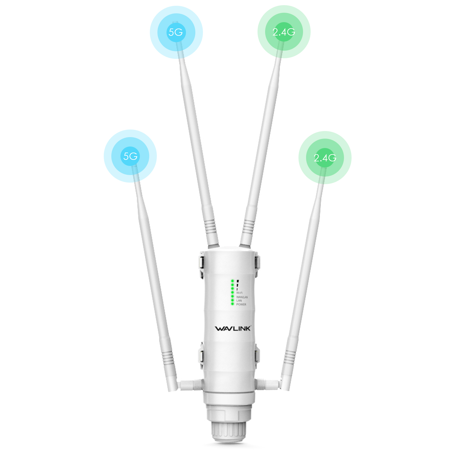 Wavlink AC1200 High Power Outdoor Weatherproof WiFi Range Extender/AP/Mesh Agent Dual Dand 2.4G 5.8Ghz Wireless WiFi Router POE. 
