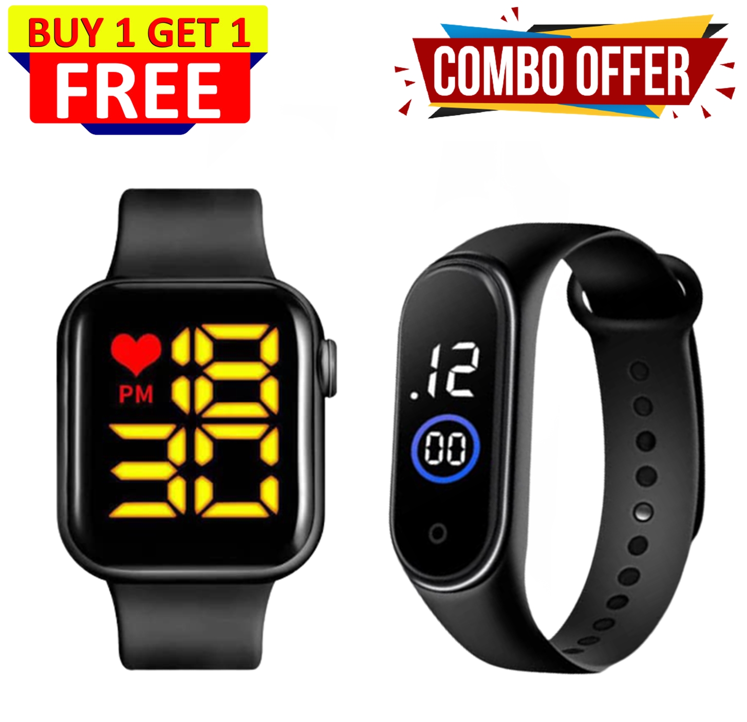 Buy 1 Get 1 Free Anti Air Led Digital Smart Water Resistance Led Wrist Watch Fashion Silicone Touch Led Sports Watch Waterproof Combo Offer Watch For Men Watch Watch For Men