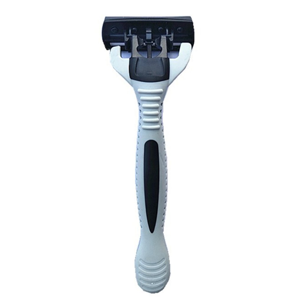 New Manual Beard haver Hand afe Razor 12Pc 6-Layer Blade Anti-lip Handle ilver. 
