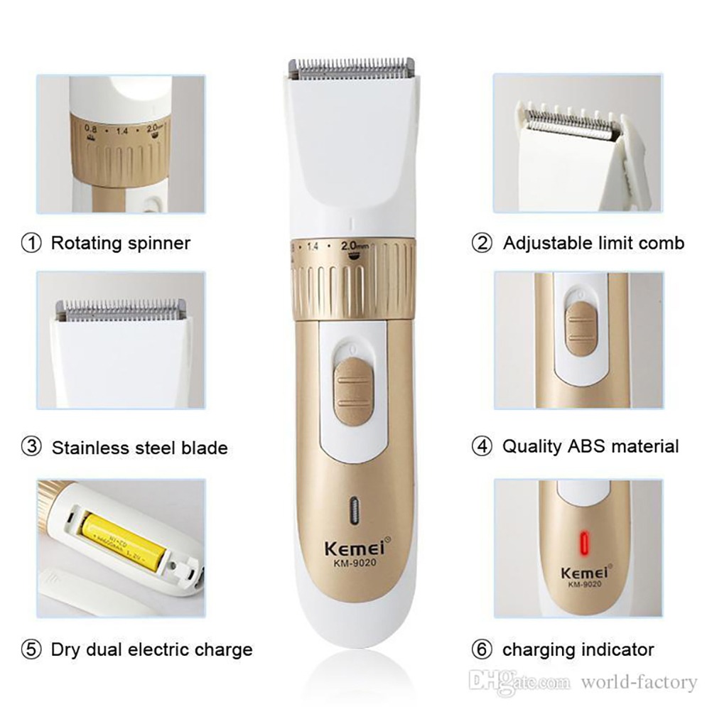 Kemei KM-9020 Professional Cordless Hair Beard Shaver Trimmer Clipper for Men. 