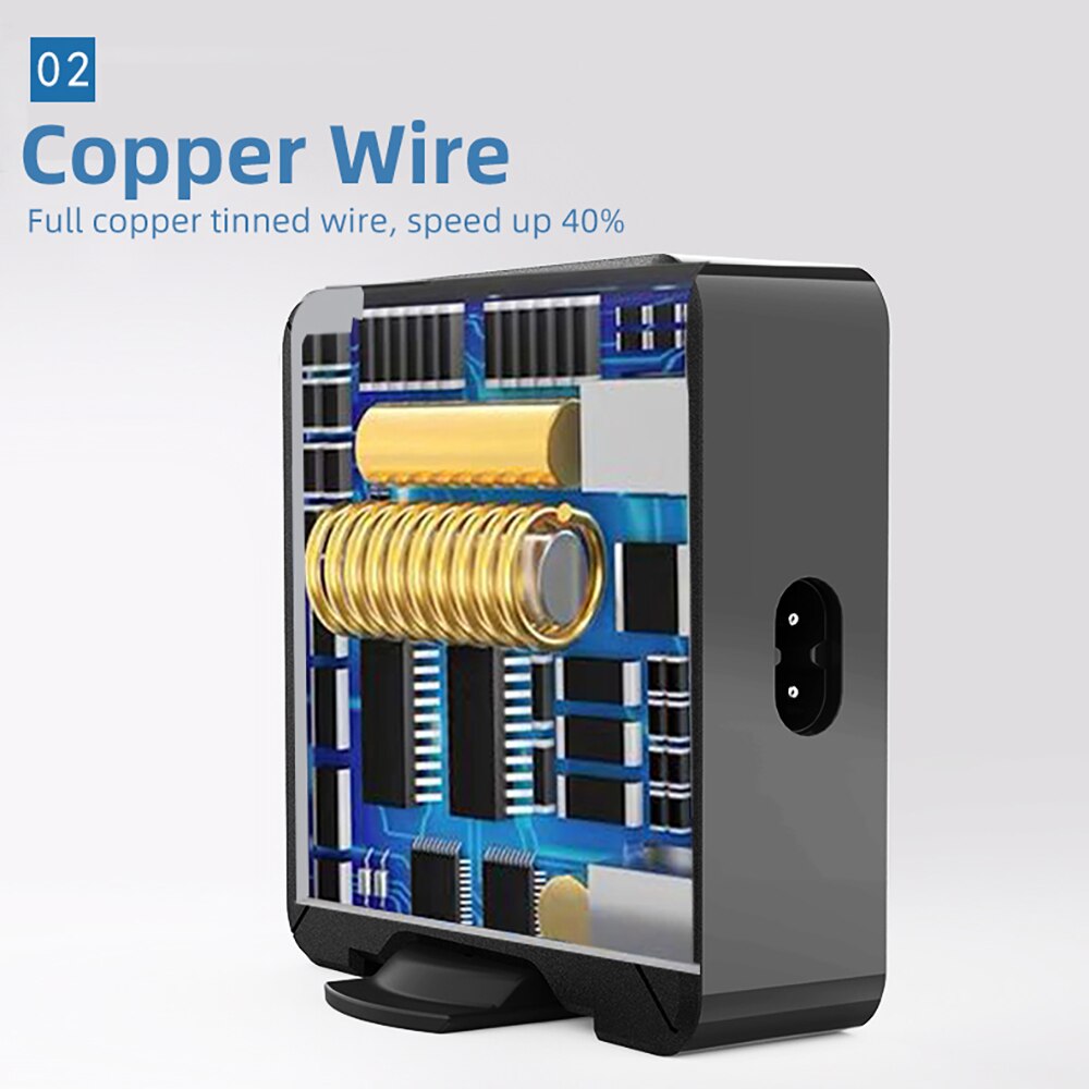 75W 5 Port USB C PD Charger Quick Charge Type C Wireless Fast Charging Travel Power Adapter with Desktop For Iphone Samsung. 