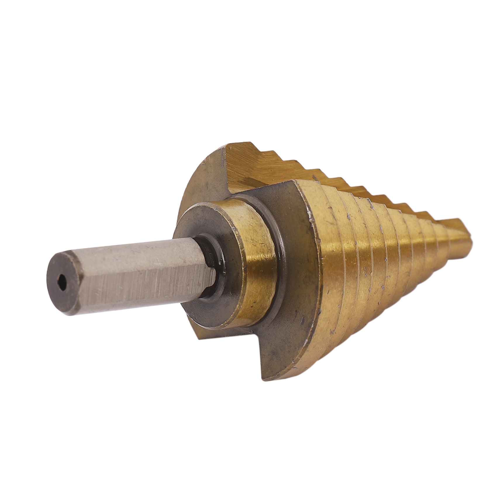 Step Drill Cone Drill Bits, High Speed Steel 10 Steps 1/4 to 1-3/8 inch. 