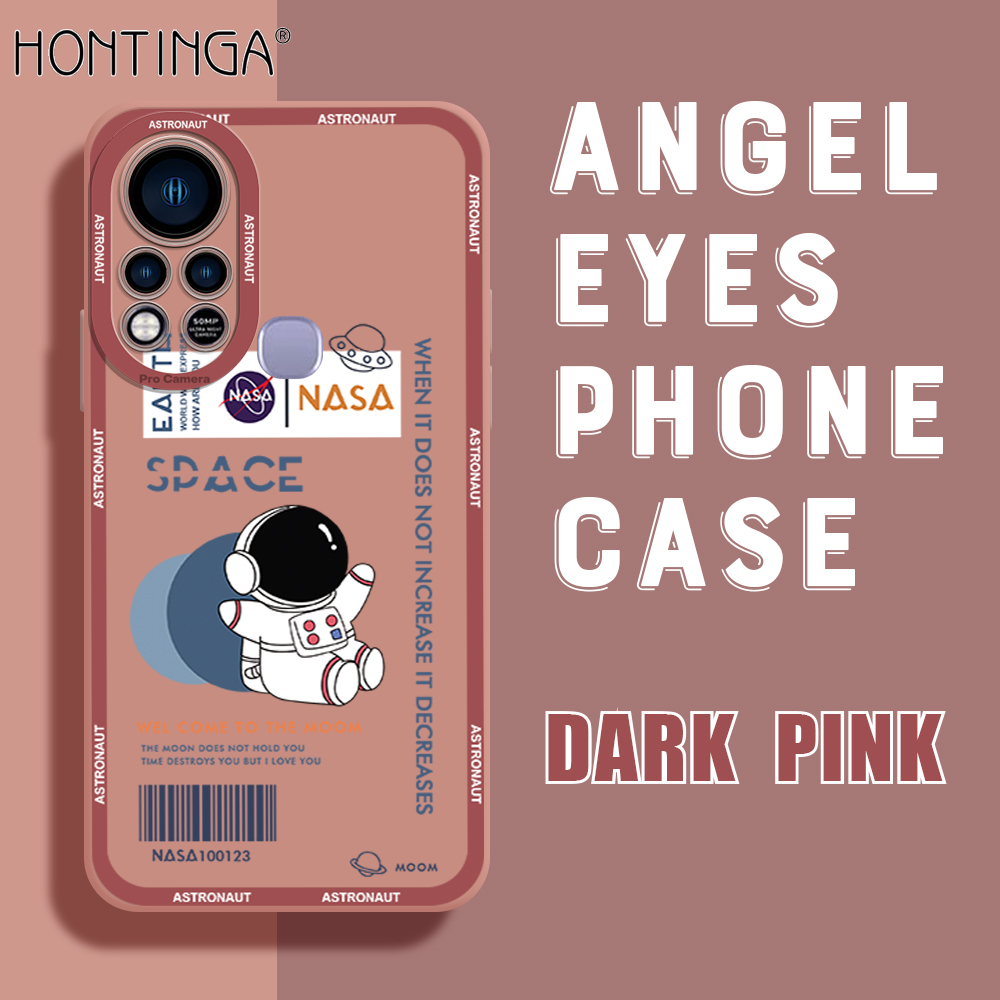 Hontinga for Infinix Hot 11S Back Cover Space Astronaut Case Camera Protection Soft Silicone TPU Phone Cases. 