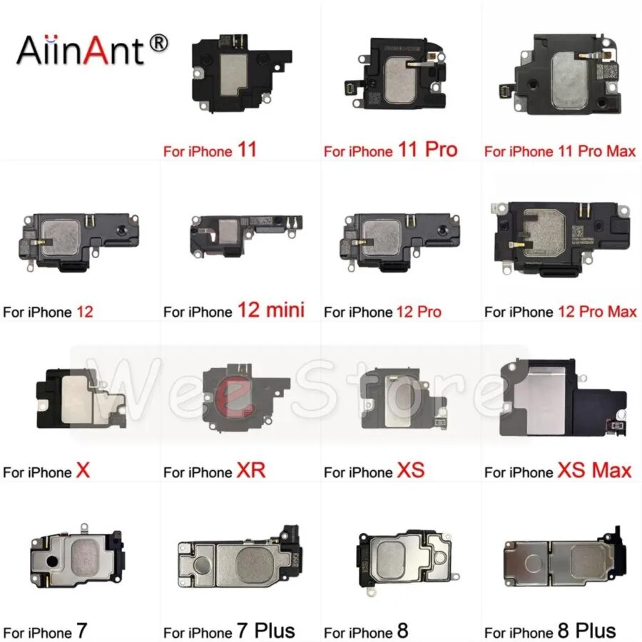 Original Speaker For iPhone X XR Xs 11 12 Pro Max mini Bottom Phone Ringer LoudSpeaker Flex Cable Phone Parts