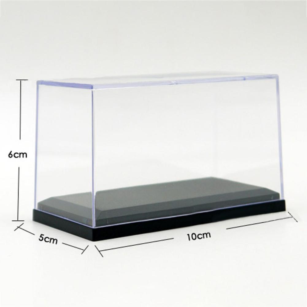 Acrylic Display Case for 1:64 Scale Car Dust-Proof Black Base Display Box for Diecast Model Toy Car. 