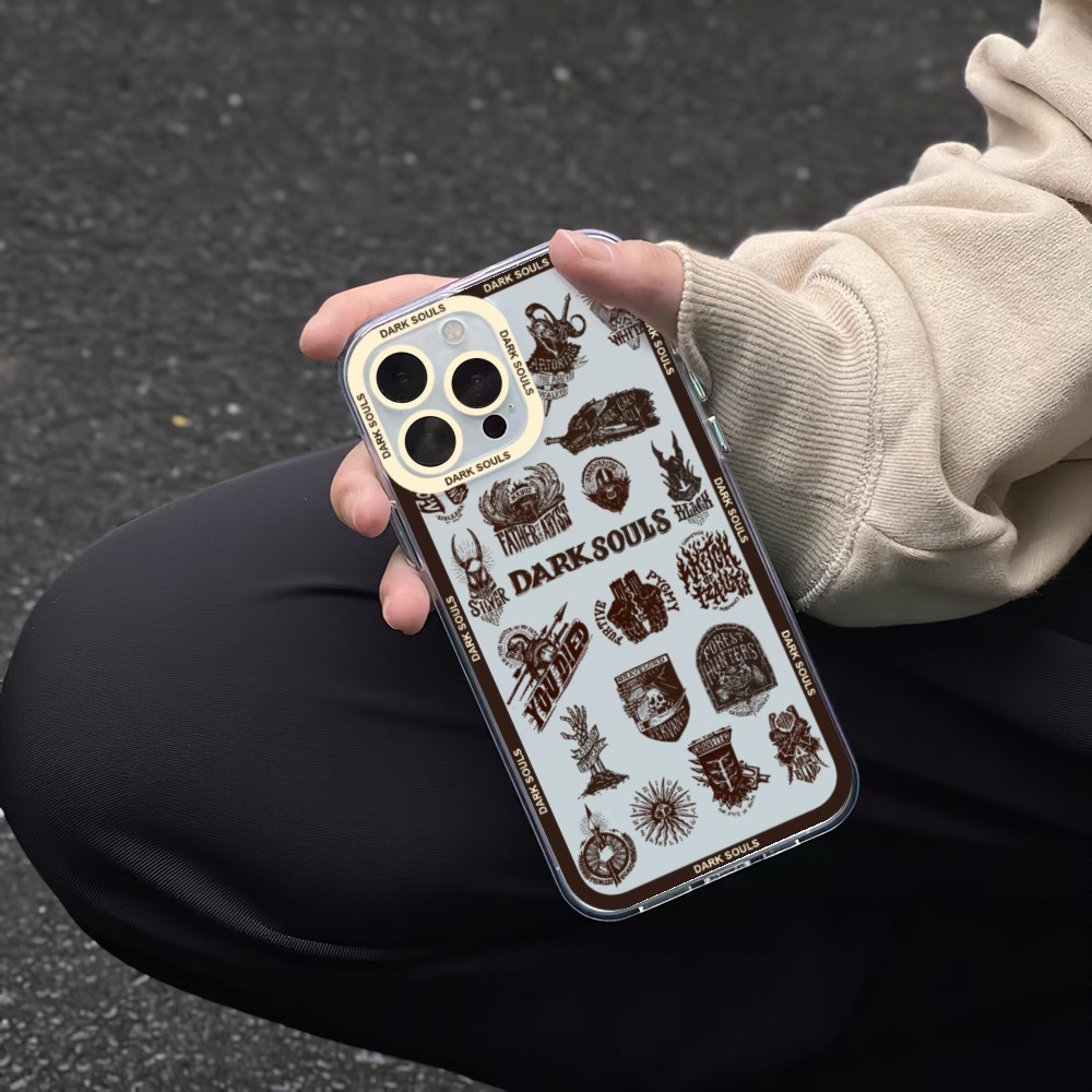 Dark Souls Game Phone Case For iPhone 11 12 Mini 13 14 15 Pro Max Transparent Shell. 