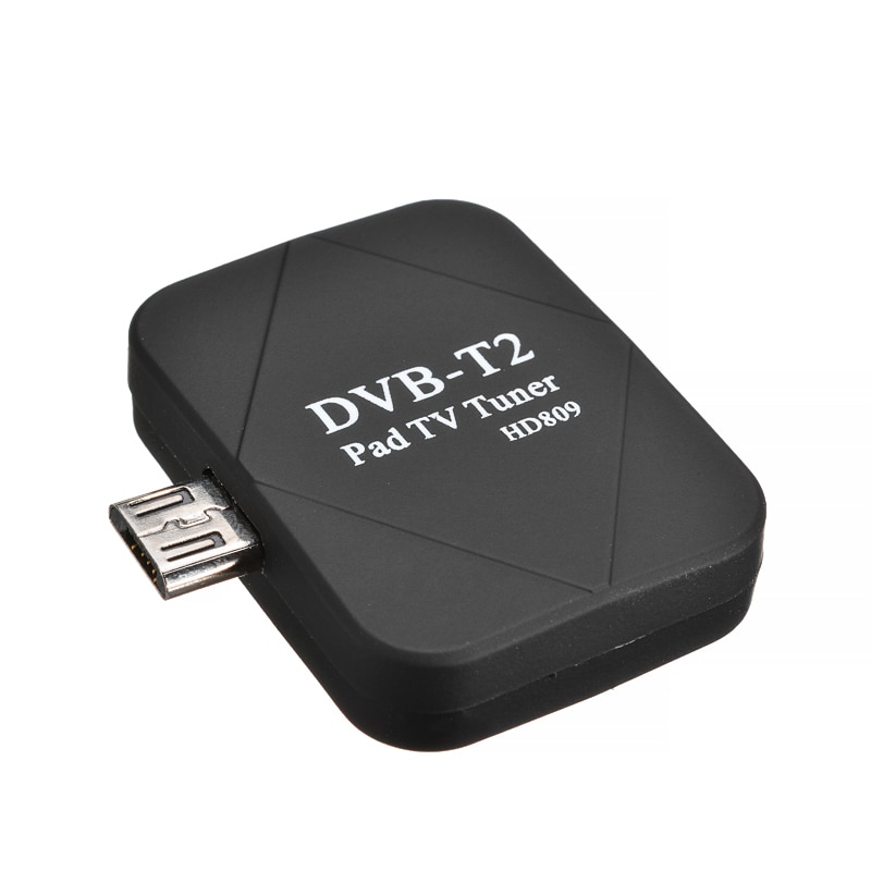 For Android 1pc High Definition DVB-T2 Micro USB Dongle Digital HD TV Tuner Receiver With 2 Antenna Supports DVB-T/T2 Mayitr. 