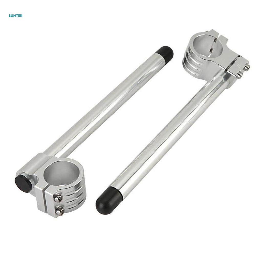 2X Universal Motorcycle 37mm CNC Fork Clip-ons Handle Grip Handlebar