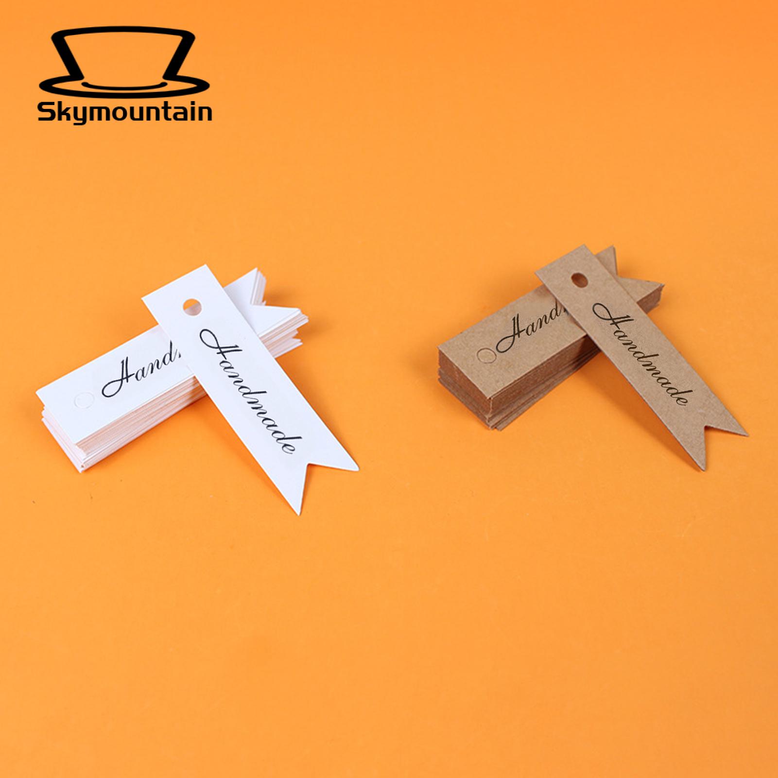 Skymountain Paper Tags Multi-purpose Handmade Gift Tags Thank You Paper Labels. 