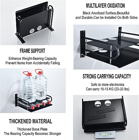 Cable TV Box Bracket Projector Wall Shelf, Floating Shelves For Electronic Devices Such As Router, Modem, TV Box, Media Boxes, Sky Box, Speaker, Game Console. 