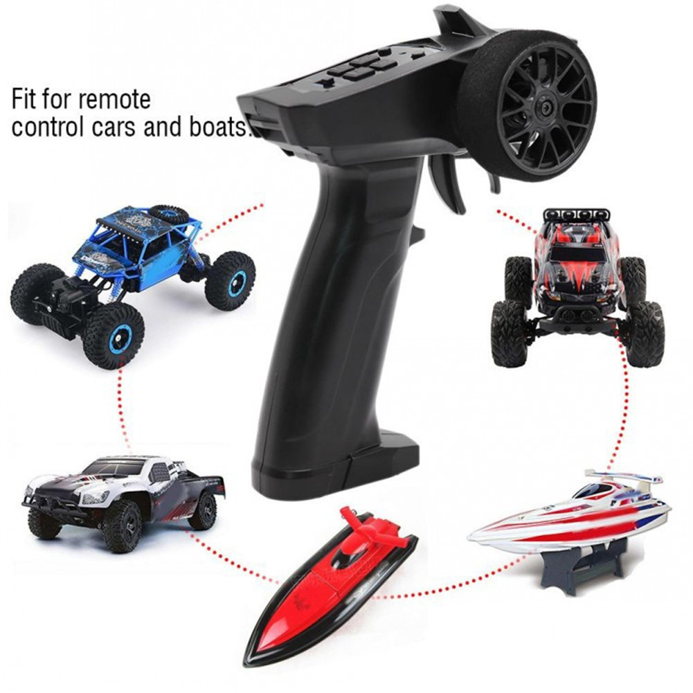 2.4GHZ RC Transmitter Receiver 3 Channels with Receiver for RC cars and RC boats. 