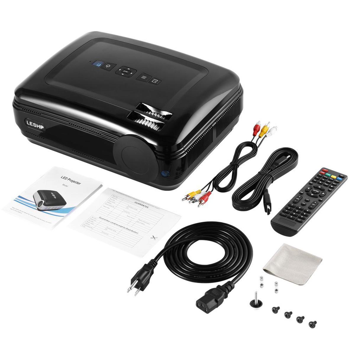 LESHP 720P LCD Projector High Resolution High Braightness 3200 LM Home Cinema