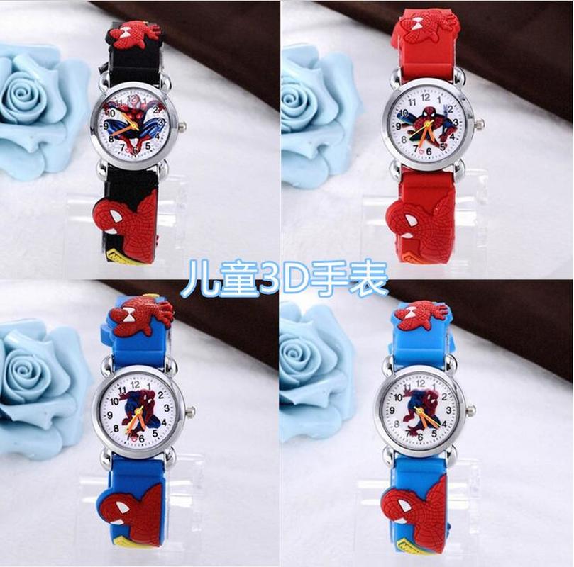 【3C VictoryEagle】Groothandel Spider Man 3D Cartoon Kids Quartz Jongen Gift Uur Relogio. 