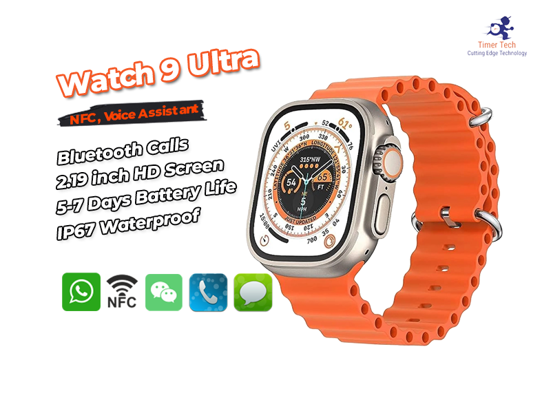 LAXASFIT Ultra Smart Watch 9 Series with 2.19 Inch Large HD Display Supported Bluetooth Calling & Social Media Notification.. 