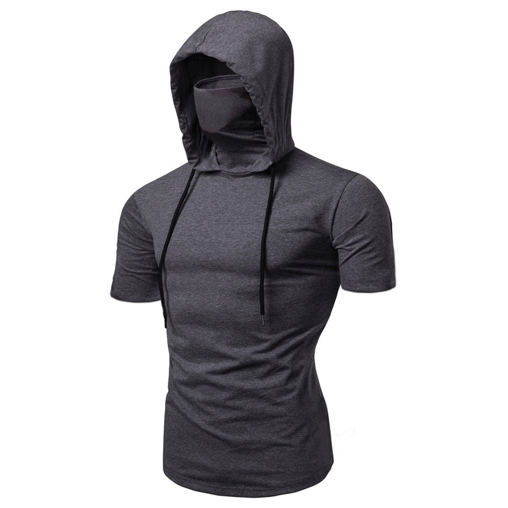 Ninja Mask Long Sleeved Hoodie Men Autumn Streetwear Large Open-forked Hip Hop Mens Sweatshirts Tops Gym Hooded Sudaderas Hombre. 