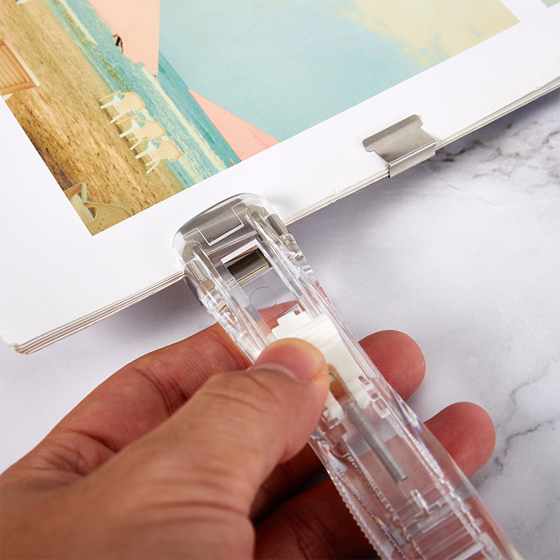 New Hand Paper Clipper Metal tapler Paper Clip For Document Binding tationery Yao tore. 