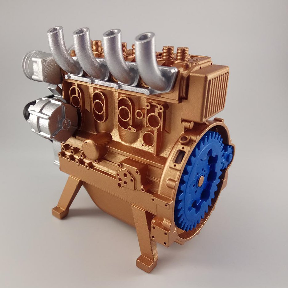 【Yurui】Resin Printed Inline Car Engine Model Mini Engine Kit. 